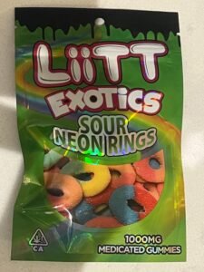 LiTT Exotics Sour Neon Rings (1000mg)