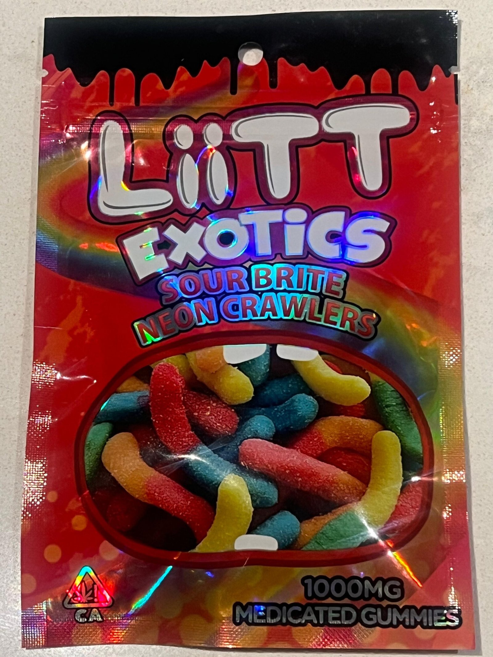 LiTT Exotics Sour Brite Neon Crawlers (1000mg)