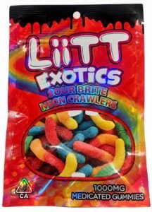 LiTT Exotics Sour Brite Neon Crawlers (1000mg)