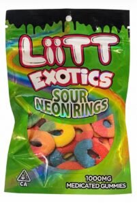 LiTT Exotics Sour Neon Rings (1000mg)